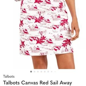 Talbots Red and White Nautical Mini Skirt
